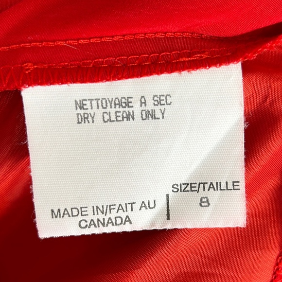 Vintage Red Dress with Gold Trim - Picture 9 of 10